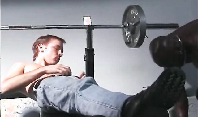 lascivious milky fag acquires dark-hued penetrated in the gym spycam-spycam badly boink gauze voyeur-spycam Tube8.com