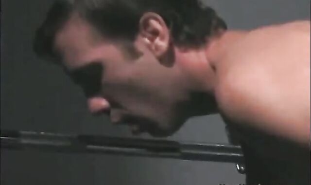 lascivious milky fag acquires dark-hued penetrated in the gym spycam-spycam badly boink gauze voyeur-spycam Tube8.com