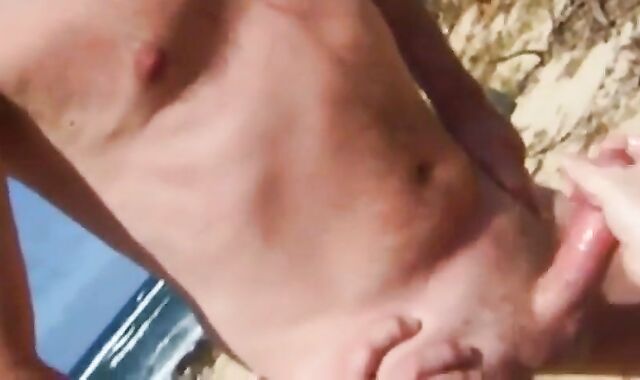 Beach Handjob for a Big Dick