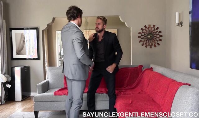SayUncle X Fellas's Closet:spycam Soles Worshiping in Suits