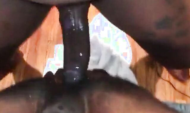 Big Black Cock Barebacks a Horny Slut