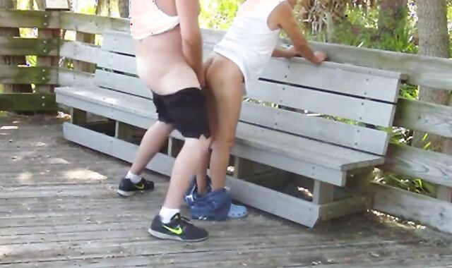 Mature Gay Couple Has Interracial Bareback Sex Outdoors