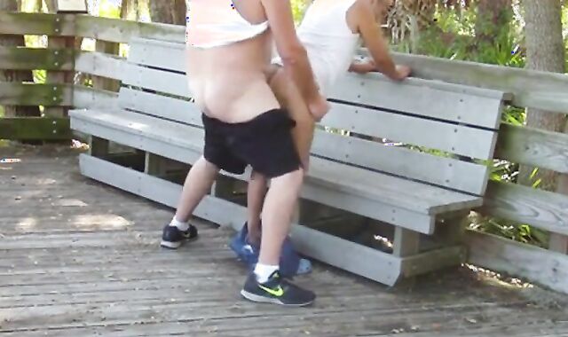 Mature Gay Couple Has Interracial Bareback Sex Outdoors