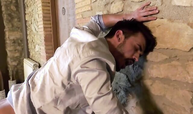 BIG BLACK COCK beating cool Milky Bottom