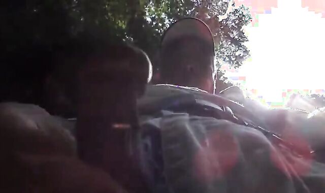 Japanese Grandpa Strips Outdoors