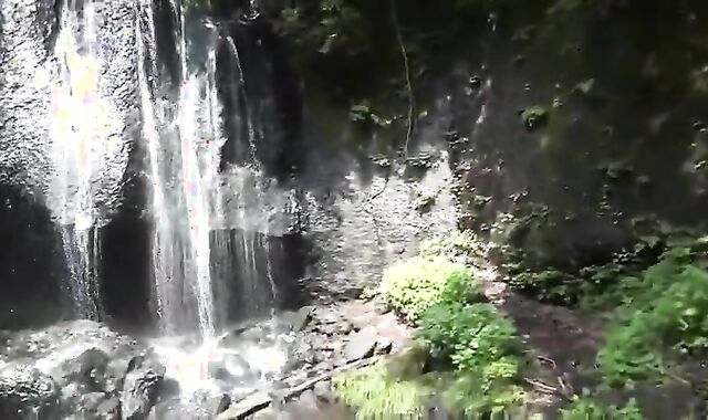 Japanese Grandpa Strips Outdoors