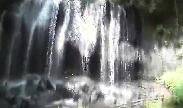 Japanese Grandpa Strips Outdoors