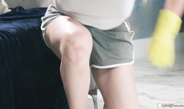 Ehm Lucy your tgirl dick is hanging out