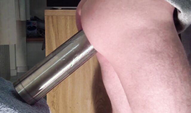 Hard Anal Workout with a Big Dildo - Gay Amateur Video