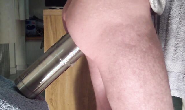 Hard Anal Workout with a Big Dildo - Gay Amateur Video