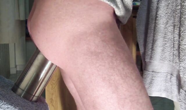 Hard Anal Workout with a Big Dildo - Gay Amateur Video