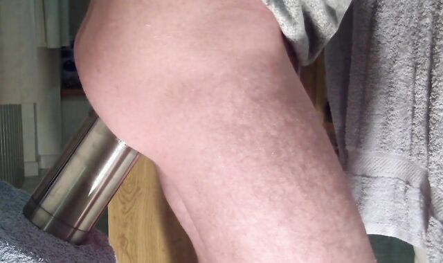 Hard Anal Workout with a Big Dildo - Gay Amateur Video