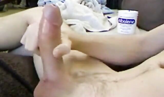 Big-Cocked Amateur Hunk Strokes His Tool 2
