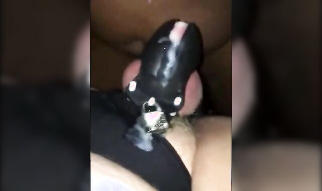 Big Black Cock Dominates White Sub in Chastity