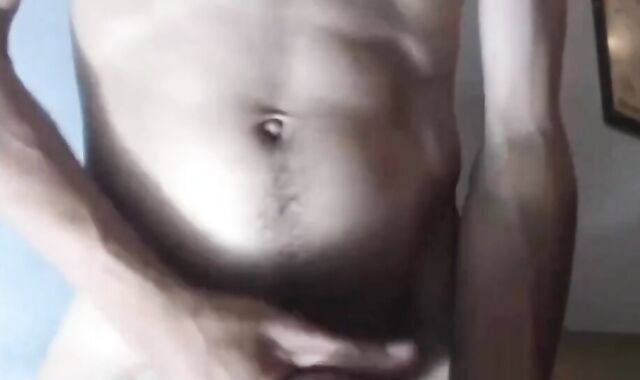 Curved Uncut Latino Cock Shoots a Hands-Free Load