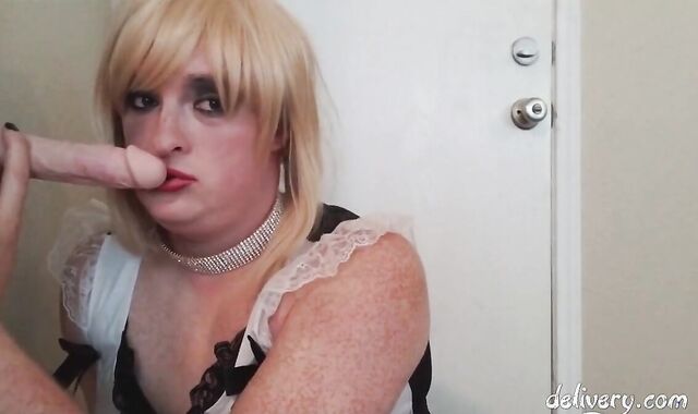 Sissy Plays with Sex Toy