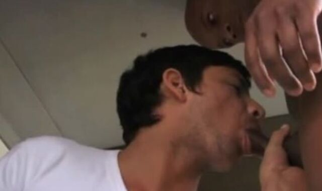 fag multiracial trio-some on a moving truck