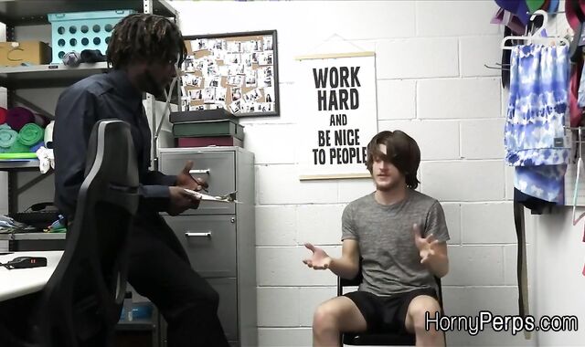 Throating and riding mall cops big black dick