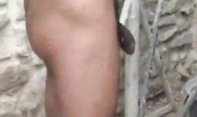 Bearded Frenchman Plows Arab Outdoors