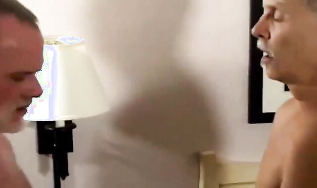 2 Daddies penetrated Each Other And Jizzing