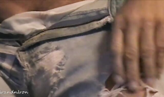 First-timer being pulverized by dark-hued manmeat father