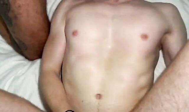 2 fur covered Daddies romping DOUBLE PENETRATION youthfull mega-slut