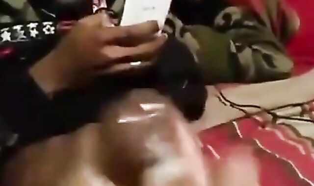 Black Stud Strokes His Massive Cock On Webcam 2