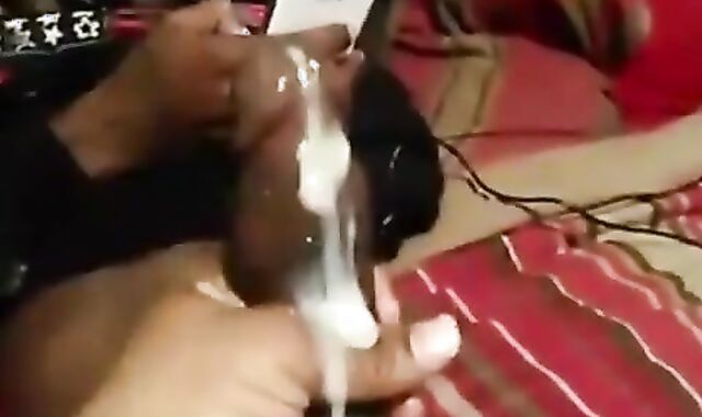 Black Stud Strokes His Massive Cock On Webcam 2