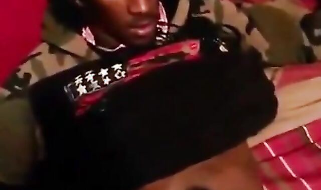 Black Stud Strokes His Massive Cock On Webcam 2