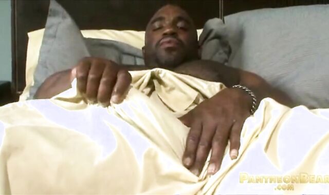 Muscle ebony Dad Grizzly Manhood