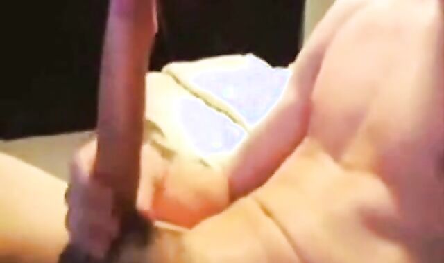 Skinny Twink Strokes His Big Cock Solo