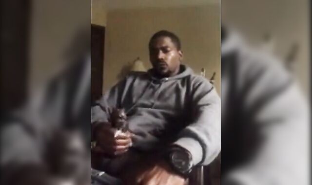 Thick Black Cock Masturbating to a Huge Orgasm