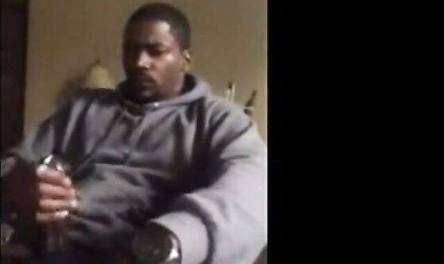 Thick Black Cock Masturbating to a Huge Orgasm