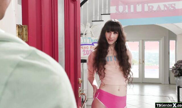 Trans sorority girl Livi Doll ass fucked