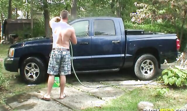 Parent Drains Off whilst Washing Van