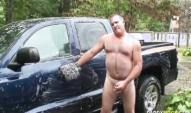 Parent Drains Off whilst Washing Van