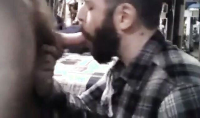 Daddy Feeds His Sub with a Load after Intense Blowjob