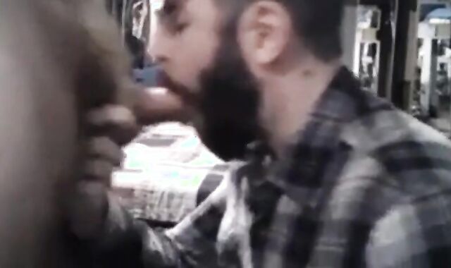 Daddy Feeds His Sub with a Load after Intense Blowjob