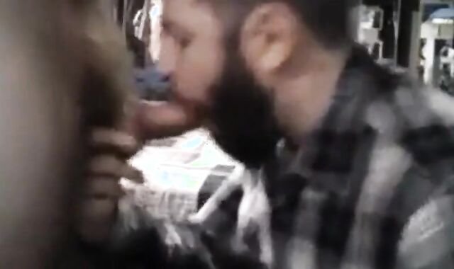 Daddy Feeds His Sub with a Load after Intense Blowjob