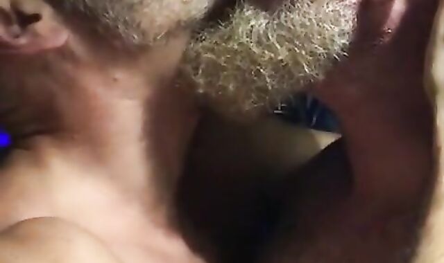 Muscular Daddies Intimately Kissing