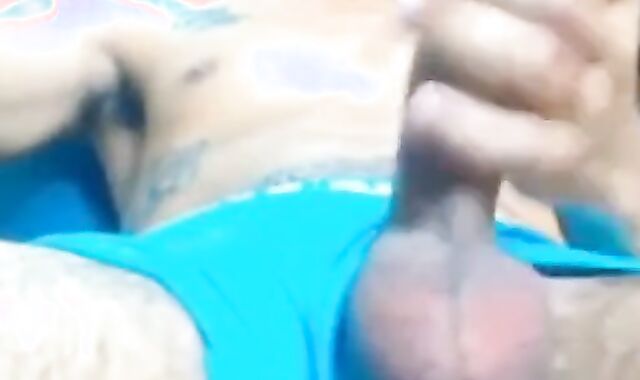 Big-Cock Latin Twink Shows Off on Webcam