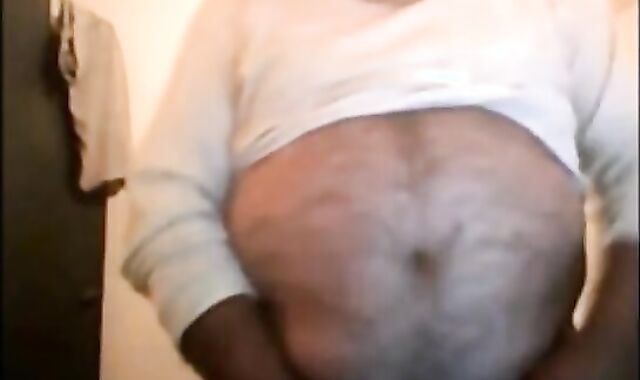 Silver Bear Daddy Mario Stroking on Webcam