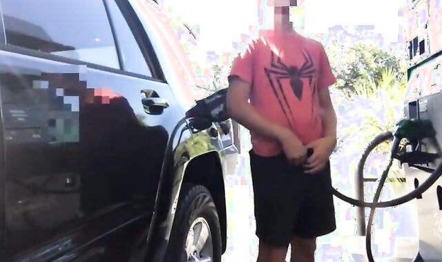 Outdoor Fun at the Gas Station