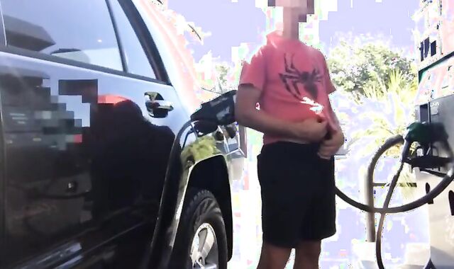 Outdoor Fun at the Gas Station