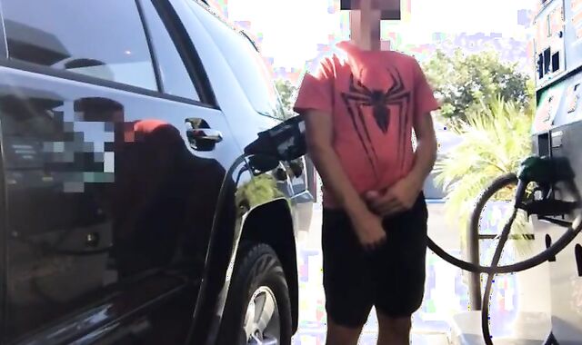 Outdoor Fun at the Gas Station