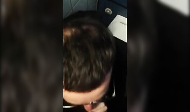 Bearded Guy Sucks Interracial Cock in a Public Restroom 2