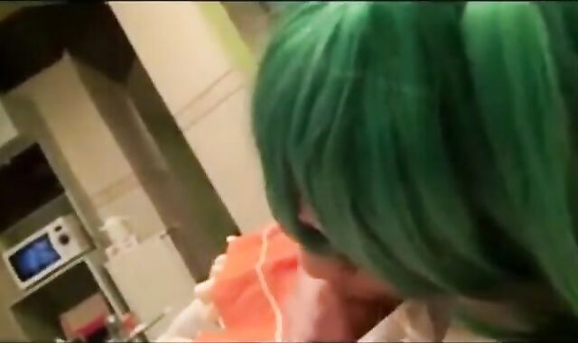 Asian Crossdressers Blowjob and Cum Swallow