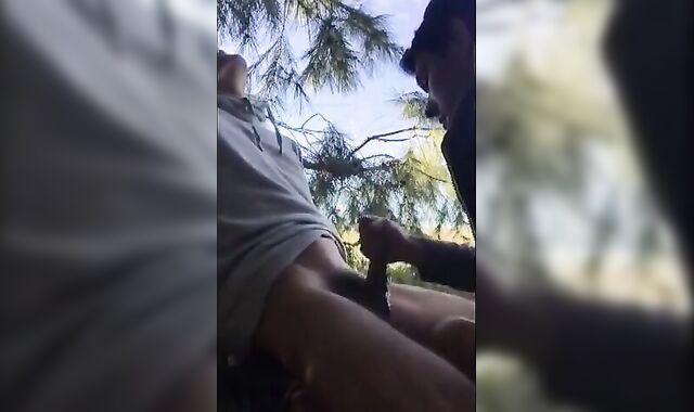 Twinks Outdoor Handjob Adventure