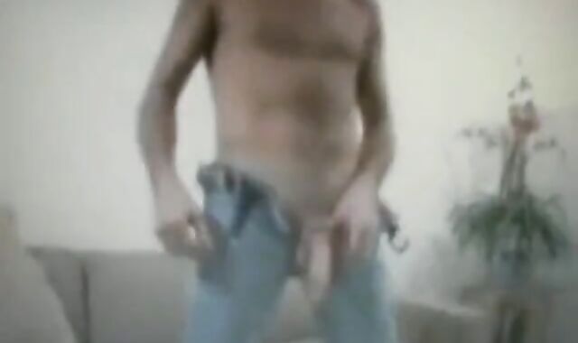 Big-Cock Dad Shows Off His Huge Flaccid Package 2