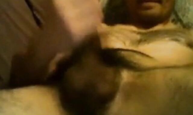 Uncut Latino Plays with His Big Dick and Cums Inside His Foreskin